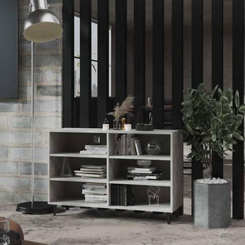 vidaXL Dressoir 103,5x35x70 cm bewerkt hout betongrijs, Huis en Inrichting, Verzenden, Nieuw, Overige houtsoorten, Minder dan 50 cm