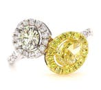 Ring - 18 karaat Witgoud - 2.01ct. tw. Geel Diamant, Nieuw