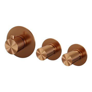 Inbouwthermostaat Brauer Copper Carving en 2 Stopkranen Met, Ophalen of Verzenden, Nieuw, Kraan
