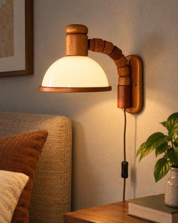 Steinhauer Apeldoorn - Lamp - Hout - draaibare wandlamp