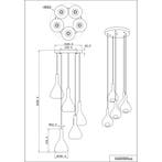 LED Hanglamp - Cinque Cipera - 5 Lichtpunten van 5.6 Watt -, Ophalen of Verzenden, Nieuw, Metaal