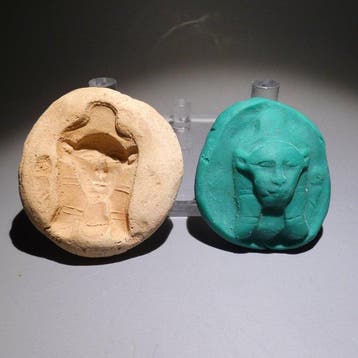 Oud-Egyptisch Terracotta Gietvorm voor het vervaardigen van
