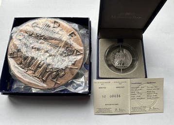 Frankrijk. Penning 1980 Bordeaux Ville dArt + 10 Euro