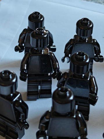 Lego Minifiguur - Lego custom minifigure chrome Black ju, Nieuw
