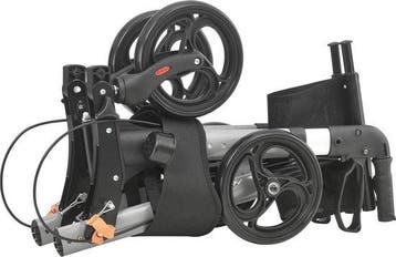 Veiling - Opvouwbare Rollator - Incl. zitje & boodschappenta, Gebruikt