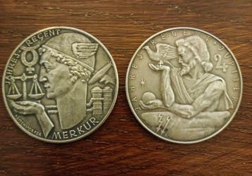 Oostenrijk. Medaille / Kalendermünzen 2x 1956&1959 - Merkur