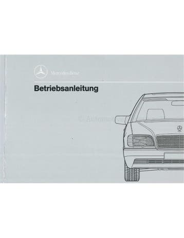 1992 MERCEDES BENZ S KLASSE INSTRUCTIEBOEKJE DUITS, Auto diversen