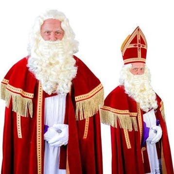 Sinterklaas baard TV-Sint kanekalon, Verzenden, Nieuw, Feestartikel