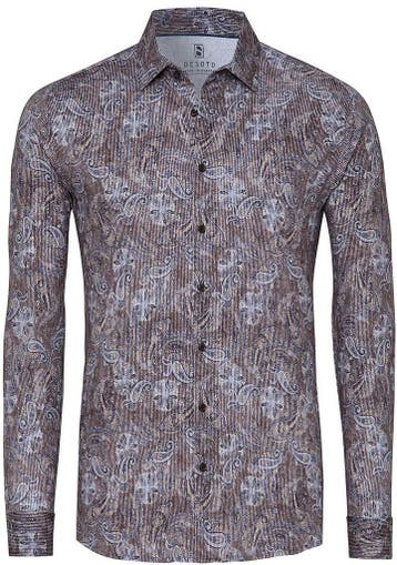 Desoto Overhemd Corduroy Optics Bruin maat XL Heren, Kleding | Heren, Verzenden, Nieuw, Bruin, Desoto