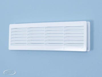 OUTLET Gavo deurrooster 434x76mm - kunststof - wit, Ophalen of Verzenden, Nieuw