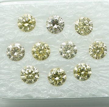 Zonder minimumprijs - 10 pcs Diamant (Natuurlijk gekleurd) -, Nieuw