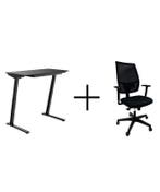 Elektrisch zit-sta bureau + ergonomische bureaustoel, Huis en Inrichting, Ophalen of Verzenden, In hoogte verstelbaar, Nieuw