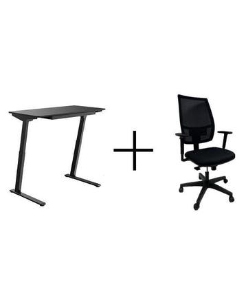 Elektrisch zit-sta bureau + ergonomische bureaustoel, Huis en Inrichting, Ophalen of Verzenden, In hoogte verstelbaar, Nieuw