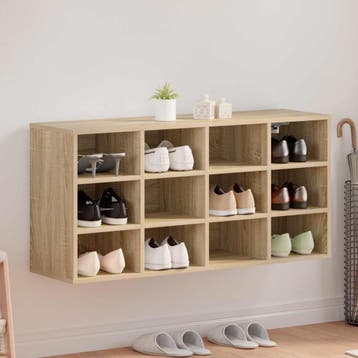 vidaXL Schoenenkast 103 x 30 x 51 cm Bewerkt hout Sonoma, Verzenden, Nieuw