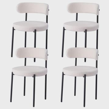 Nordic Stijl Teddy Velvet Eetkamerstoelen - Set van 2, 4 of, Verzenden, Nieuw