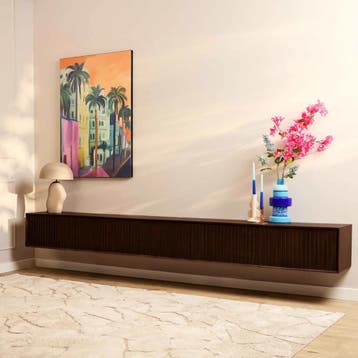 Zwevend tv meubel Madison Brown | 280 cm | Starfurn, Ophalen of Verzenden, Nieuw