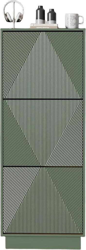 Schoenenkast - Schoenenrek - 50x24x131 cm - Groen - UEV, Verzenden, Zo goed als nieuw