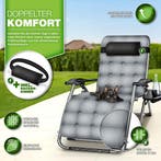 Tuinstoel - Ligstoel - Verstelbaar - Opvouwbaar - Grijs - Ti, Verzenden, Zo goed als nieuw