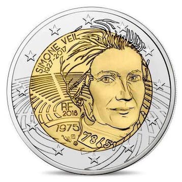 Frankrijk 2 Euro Simone Veil 2018, Verzenden