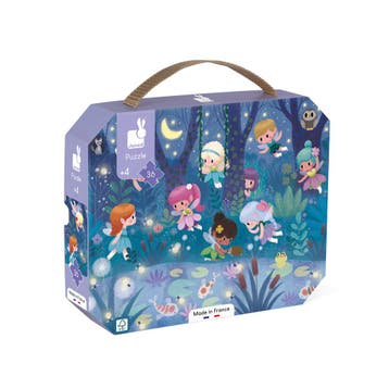 Janod puzzel - Elfjes en Waterlelie van €20,99 voor €18,94, Ophalen of Verzenden, Nieuw
