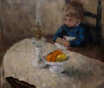 Europese school (XX) - Child at the Table – German