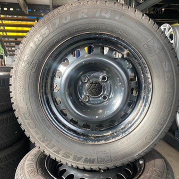 Opel Corsa D | 14 inch winterset band + velg | 1025-49, 14 inch, Gebruikt, Banden en Velgen, 185 mm