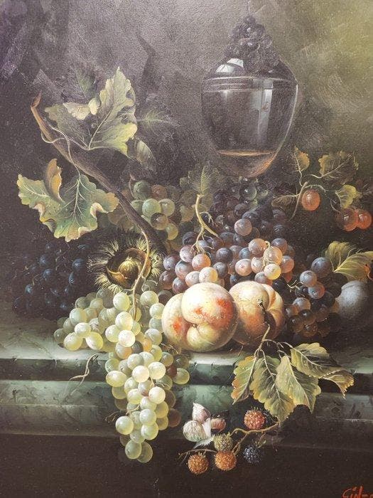 Europese school (XX) - Bodegón de viña, Antiek en Kunst, Kunst | Schilderijen | Klassiek