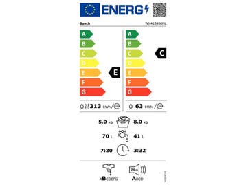 Bosch WNA13490NL - Was-droogcombinatie - 8 kg wassen 5 kg, Verzenden, Zo goed als nieuw