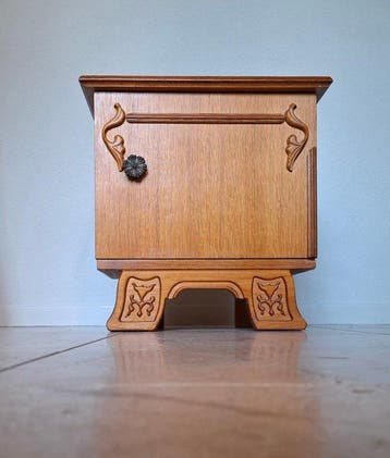 Nachtkastje - Gefineerd Eiken - Hal kastje.