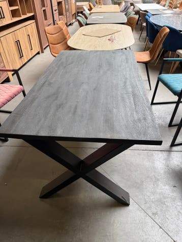 Eettafel mango black (nieuw, outlet), Huis en Inrichting, Tafels | Eettafels, Nieuw, Overige houtsoorten