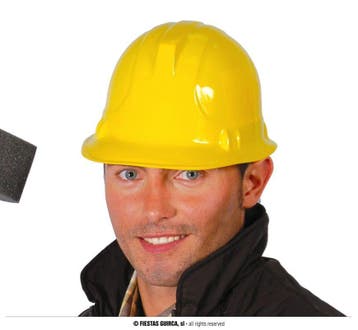 Bouwhelm Geel Budget, Verzenden, Nieuw, Feestartikel