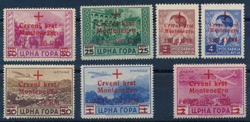 Duitse Rijk - Bezetting Montenegro 1943 - Vlucht-/vrijzegels, Gestempeld