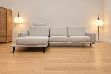 NIEUW Leolux Bellice Hoekbank Ecru + GARANTIE | NP €9.500, 250 tot 300 cm, Design Bank Bankstel Zetel Hoekbank Leolux, Hoekbank