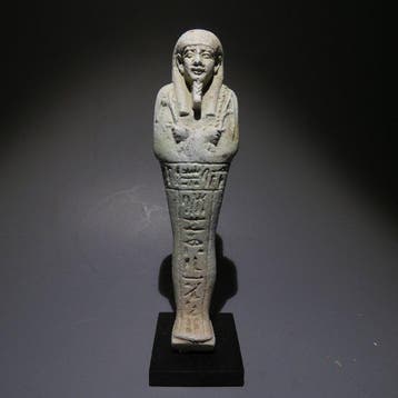 Oud-Egyptisch Faience Shabti, voor Padi-Usir