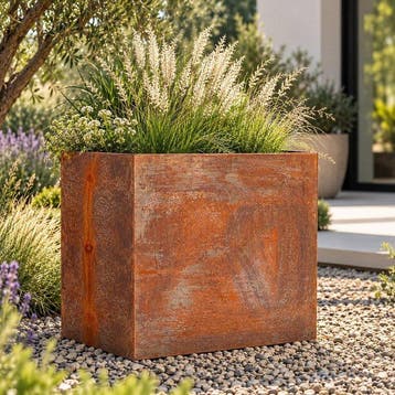 Jardinière - Cortenstaal - Hoog model XL plantenbak