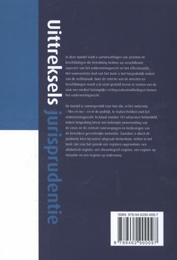 Ondernemingsrecht / Uittreksels jurisprudentie 9789462900097, Boeken, Verzenden, Gelezen, E.H.C.J. Lokin
