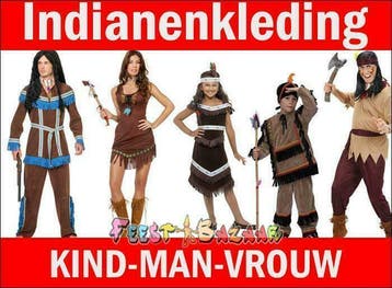 Indianen kleding Indiaan kostuum Indiaanse jurk, Carnaval, Nieuw, Overige maten, Ophalen of Verzenden
