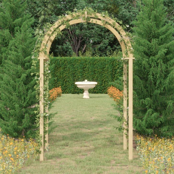 vidaXL Boog 141x97x243 cm geïmpregneerd massief grenenhout, Tuin en Terras, Palen, Balken en Planken, Nieuw, Verzenden