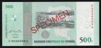 500 Francs Congo Kongo 500 Franken Muster 30/06/2010, Verzenden