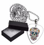 Aluminium plectrum ketting met de afbeelding van Sugar Skull, Ophalen of Verzenden, Nieuw