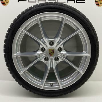 Porsche 991(MK II) 20Carrera S IV zilverchroom met banden, Ophalen, Gebruikt, Banden en Velgen, 305 mm