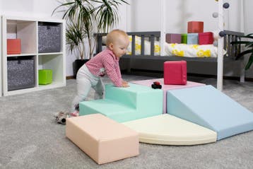 Set van 5 kleine foam blokken/speelkussens 5 kleurencombis, Kinderen en Baby's, Speelgoed | Bouwstenen, Ophalen of Verzenden, Nieuw