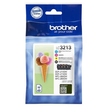 Brother LC-3213VAL multipack zwart + 3 kleuren Inktcartridge, Verzenden, Nieuw, Cartridge, Brother