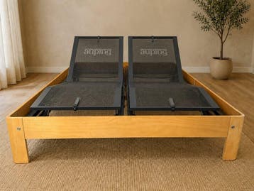 Auping Auronde Bed 160x200 cm | Verstelbare Auping K2 bodems, Huis en Inrichting, Slaapkamer | Boxsprings, Bruin, Luxe, Tweepersoons