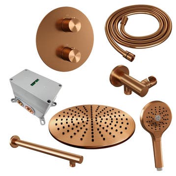 Brauer Copper Edition Thermostatische Regendoucheset Inbouw, Ophalen of Verzenden, Nieuw