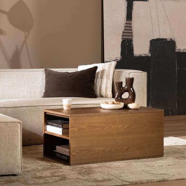 50% Korting: Salontafel Jaxx rustiek eiken 88x46 cm, Huis en Inrichting, Tafels | Salontafels, Zo goed als nieuw, Eikenhout, Rechthoekig