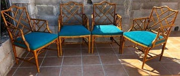 Stoel (4) - hard hout - Chinese Chippendale-stijl, Nieuw
