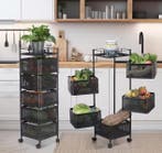 Roterend Opbergrek 6 Lagen – Metalen Fruitmand Keuken, Verzenden, Nieuw