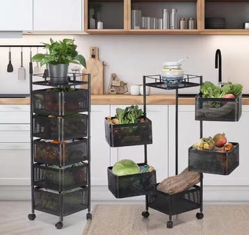 Roterend Opbergrek 6 Lagen – Metalen Fruitmand Keuken, Verzenden, Nieuw