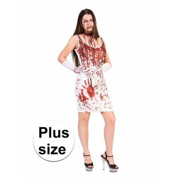 Horror jurk met bloedspetters voor dames XXL - Halloween k.., Ophalen of Verzenden, Nieuw